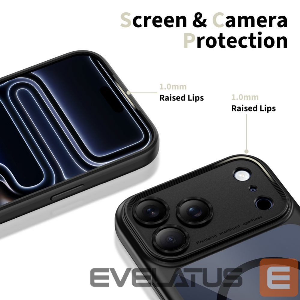 Kitos prekės Tech-Protect Tech-Protect Magpeak Magsafe CC Case for iPhone 17 Pro Max - Clear Black