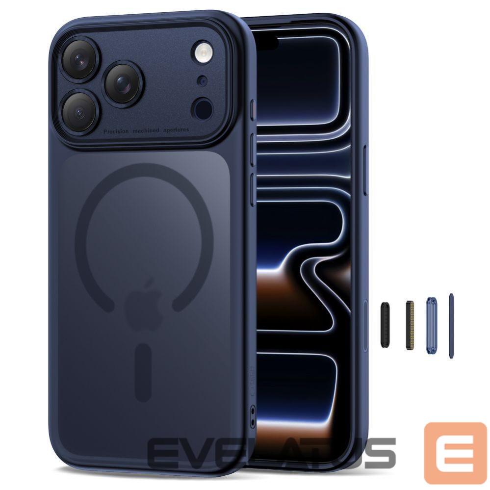 Kitos prekės Tech-Protect Tech-Protect Magpeak Magsafe CC Case for iPhone 17 Pro Max - Matte Navy Blue