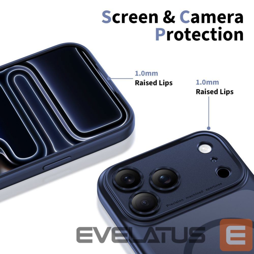 Kitos prekės Tech-Protect Tech-Protect Magpeak Magsafe CC Case for iPhone 17 Pro Max - Matte Navy Blue