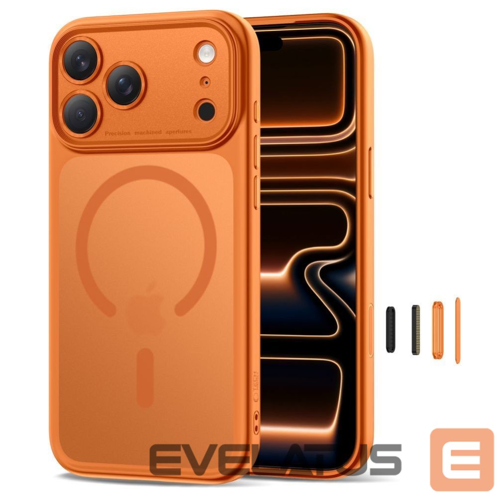 Kitos prekės Tech-Protect Tech-Protect Magpeak Magsafe CC Case for iPhone 17 Pro Max - Matte Orange