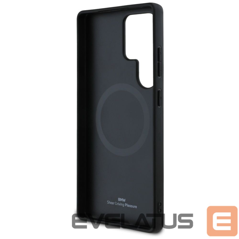 Kitos prekės BMW BMW Leather Textured and Smooth MagSafe case for Samsung Galaxy S25 Ultra - black