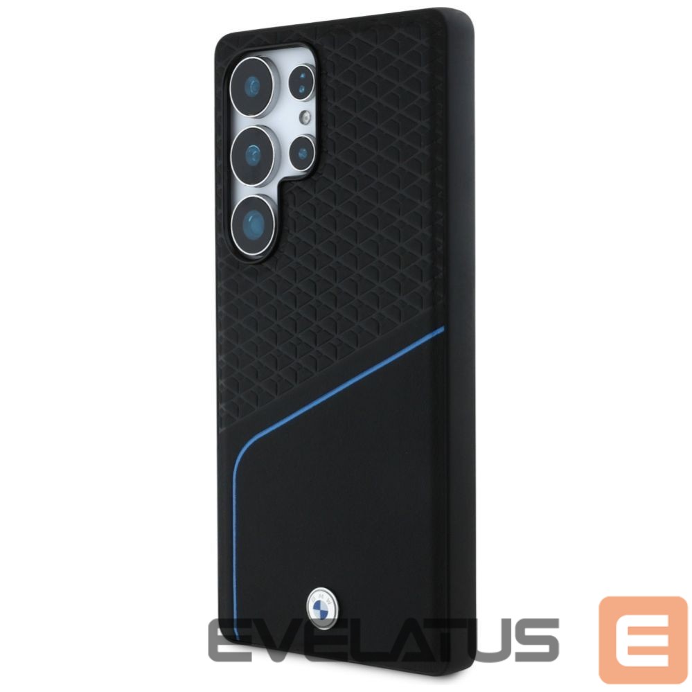 Kitos prekės BMW BMW Leather Textured and Smooth MagSafe case for Samsung Galaxy S25 Ultra - black