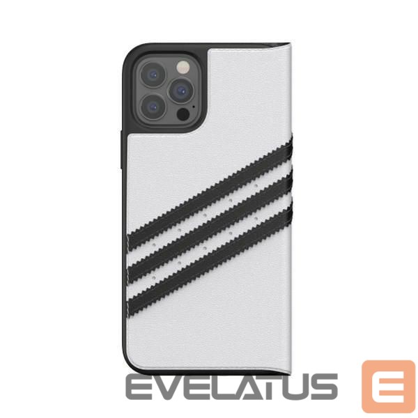 Kitos prekės Adidas Adidas OR Booklet Case PU for iPhone 12 / 12 Pro 6.1" - white and black