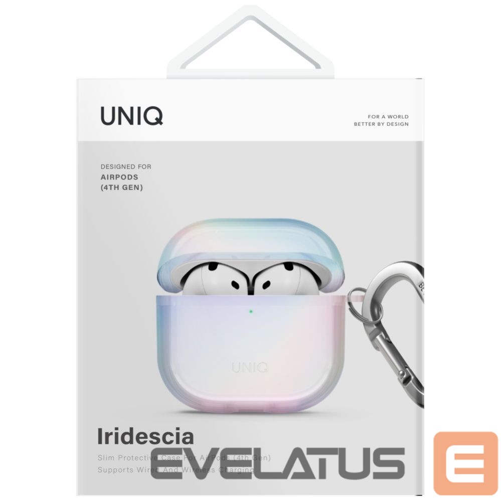 Kitos prekės UNIQ Uniq Iridescia case for AirPods 4 Hang Case - holo white