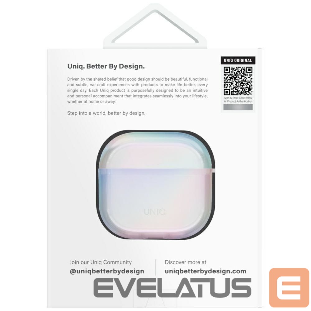 Kitos prekės UNIQ Uniq Iridescia case for AirPods 4 Hang Case - holo white