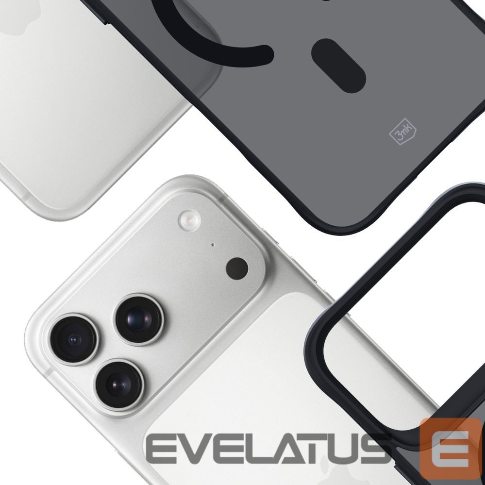 Kitos prekės 3MK 3mk Smoke MagCase for iPhone 17 Pro - Black Semi-Transparent