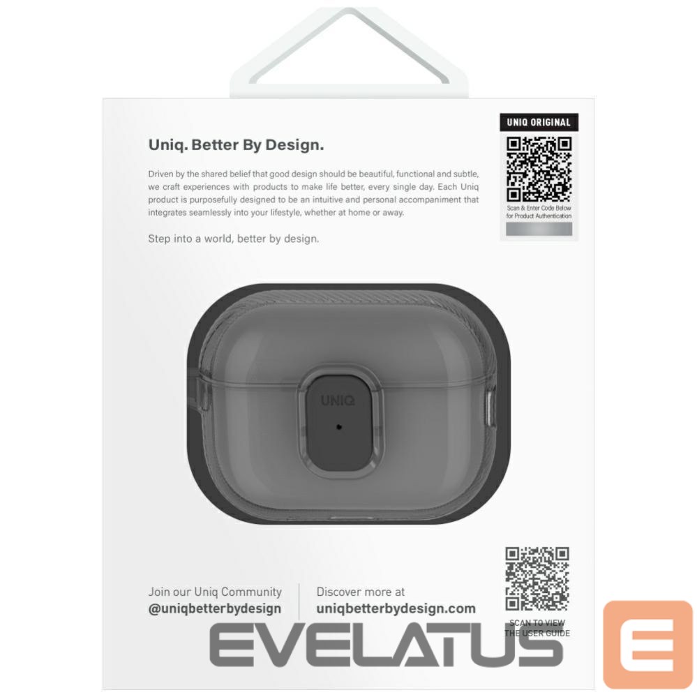Kitos prekės UNIQ Uniq Glase Pro Case for AirPods Pro 2 - Black