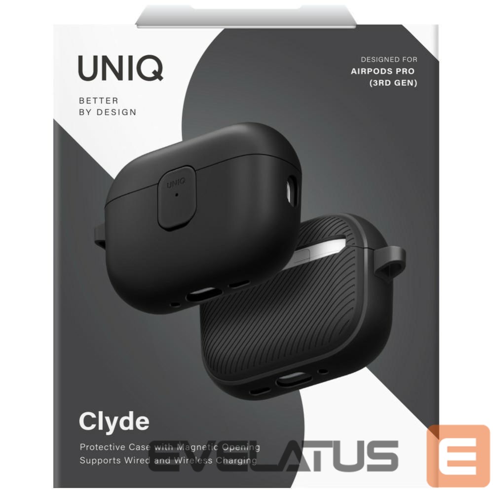 Kitos prekės UNIQ Uniq Clyde Case for AirPods Pro 3 - Black and Gray