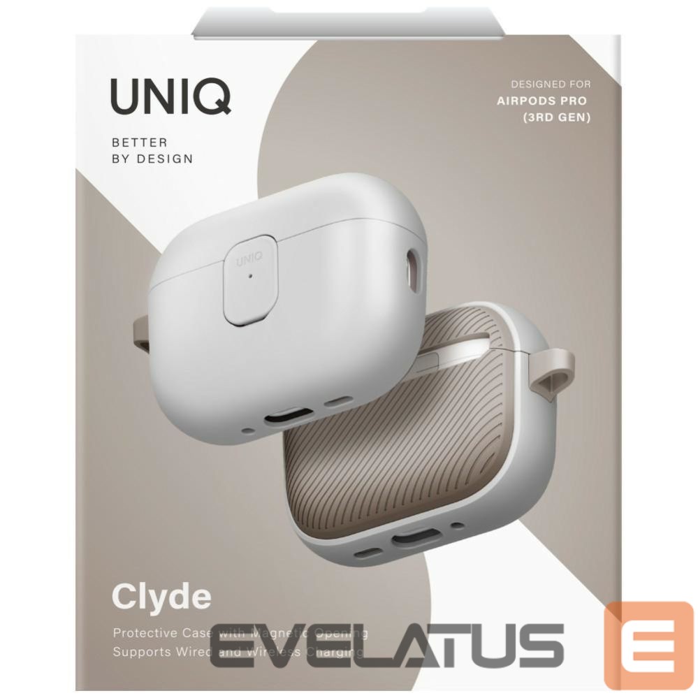 Kitos prekės UNIQ Uniq Clyde Case for AirPods Pro 3rd Gen - Gray-Beige