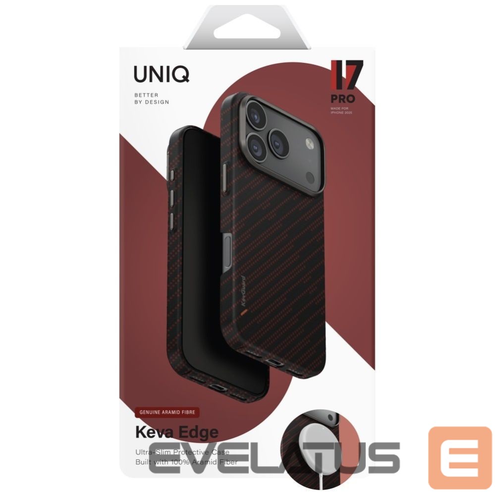 Kitos prekės UNIQ Uniq Keva EDGE Magclick Charging Case for iPhone 17 Pro - Orange