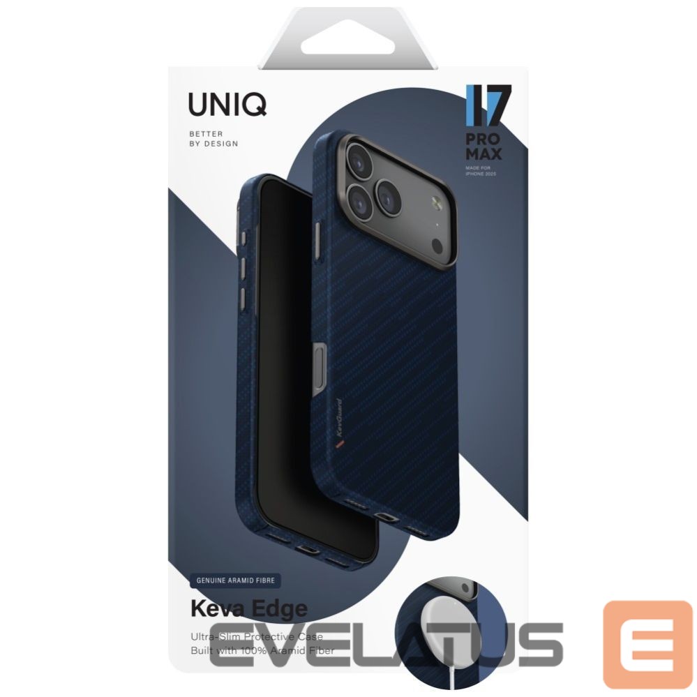 Kitos prekės UNIQ Uniq Keva EDGE Magclick Charging Case for iPhone 17 Pro Max - Blue