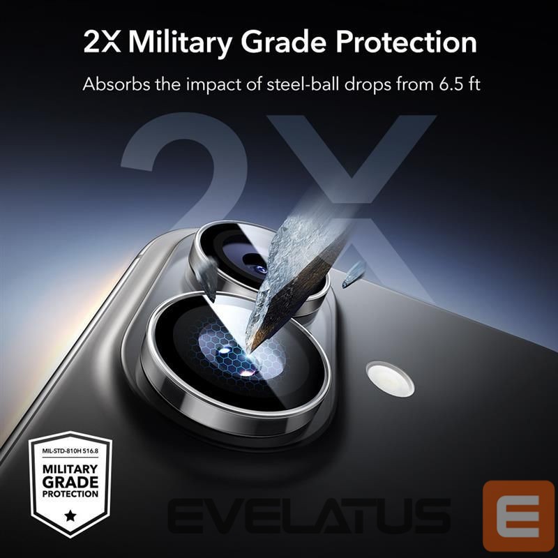 Kitos prekės ESR ESR Armorite Camera Cover for iPhone 16 / 16 Plus / 17 - Transparent