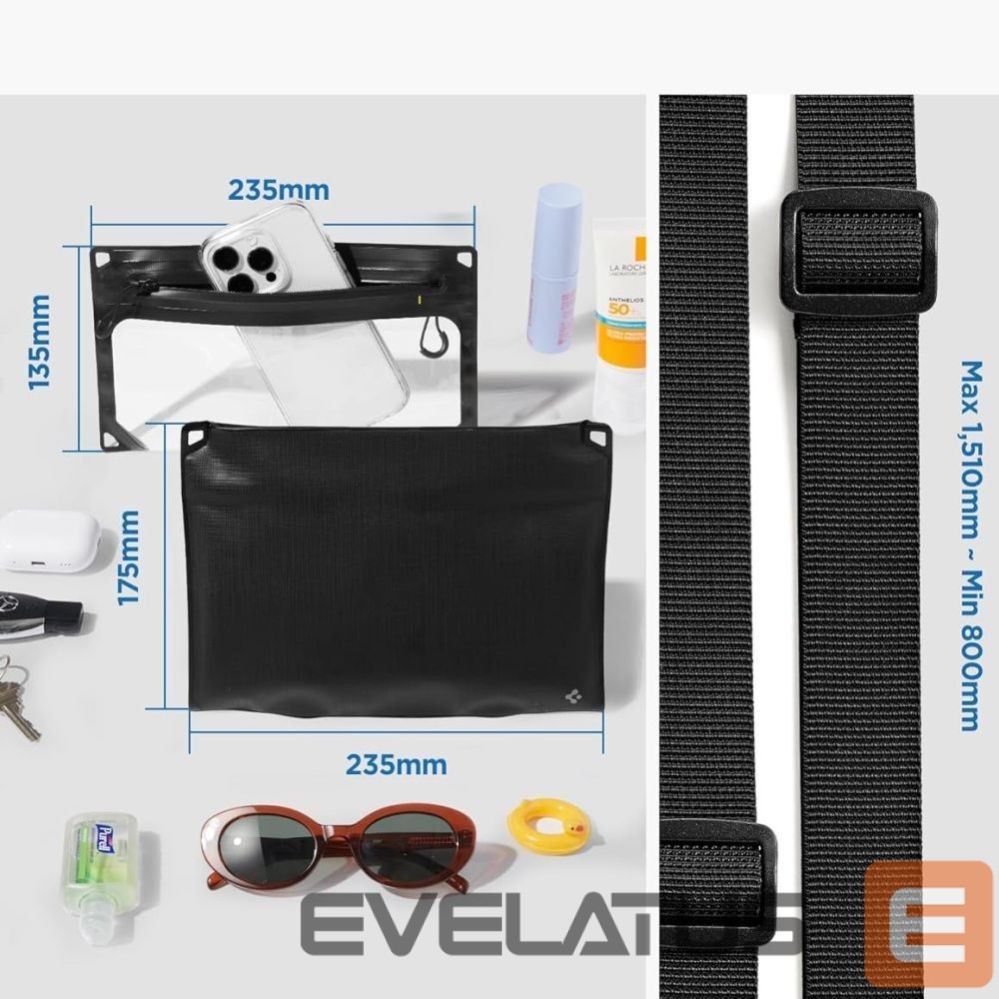 Kitos prekės Spigen Spigen A640 Waterproof Phone Bag - Black