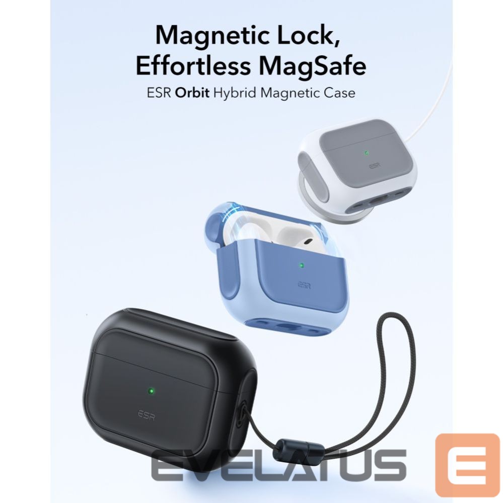 Kitos prekės ESR ESR Orbit HaloLock MagSafe case for AirPods Pro 3 - black
