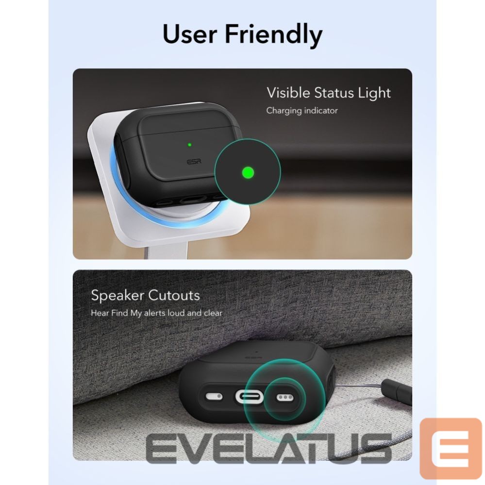 Kitos prekės ESR ESR Orbit HaloLock MagSafe case for AirPods Pro 3 - black
