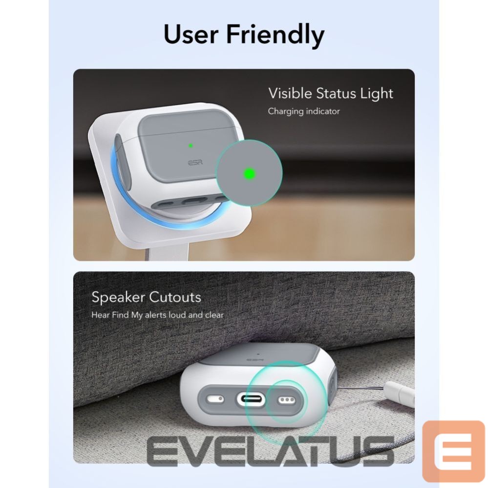 Kitos prekės ESR ESR Orbit HaloLock MagSafe case for AirPods Pro 3 - white