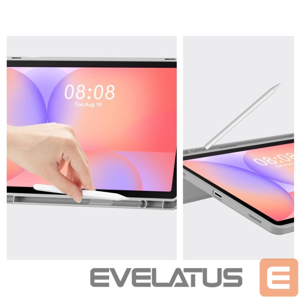 Kitos prekės Tech-Protect Tech-Protect SmartCase Pen Case for Samsung Galaxy Tab S9 11.0 / S9 FE / S10 FE / S10 Lite 10.9 X710 / X716B / X510 / X516B / X520 / X526 / X400 / X406B - Gray