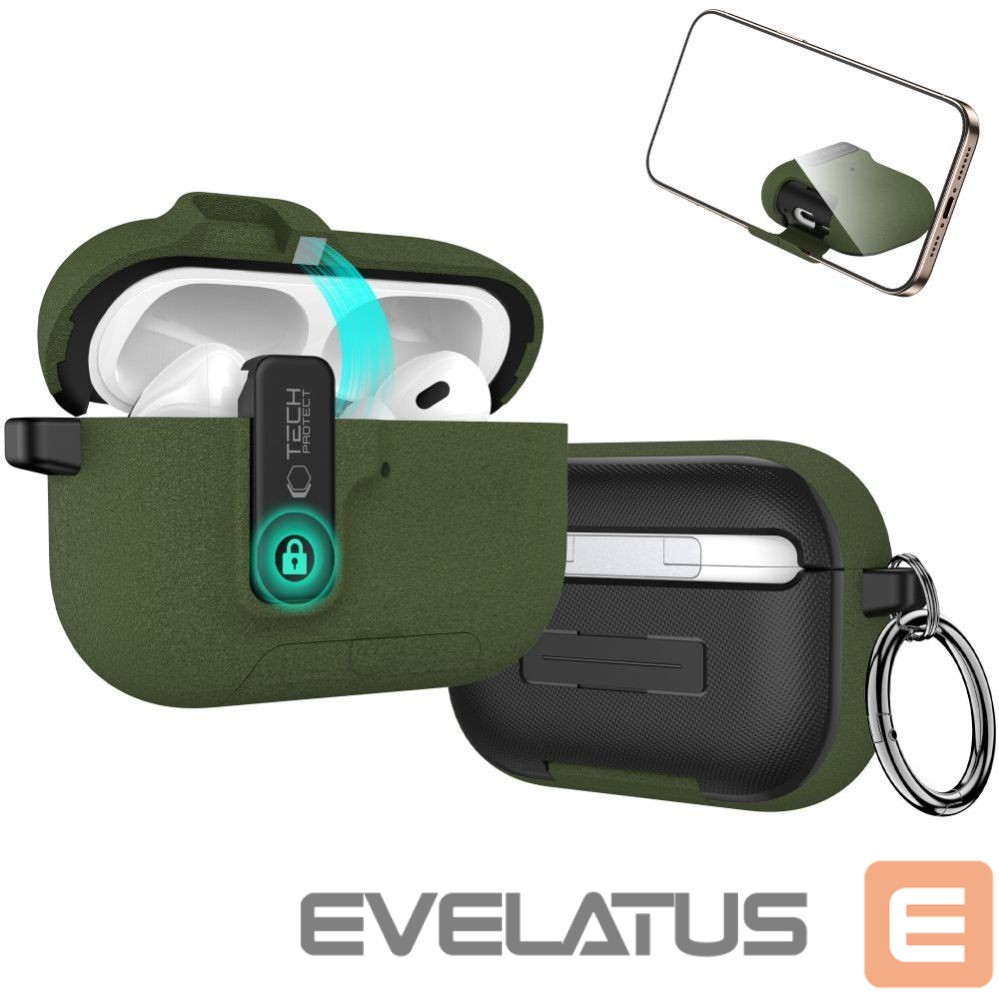 Kitos prekės Tech-Protect Tech-Protect Slim Hook Case for AirPods Pro 3 - Green
