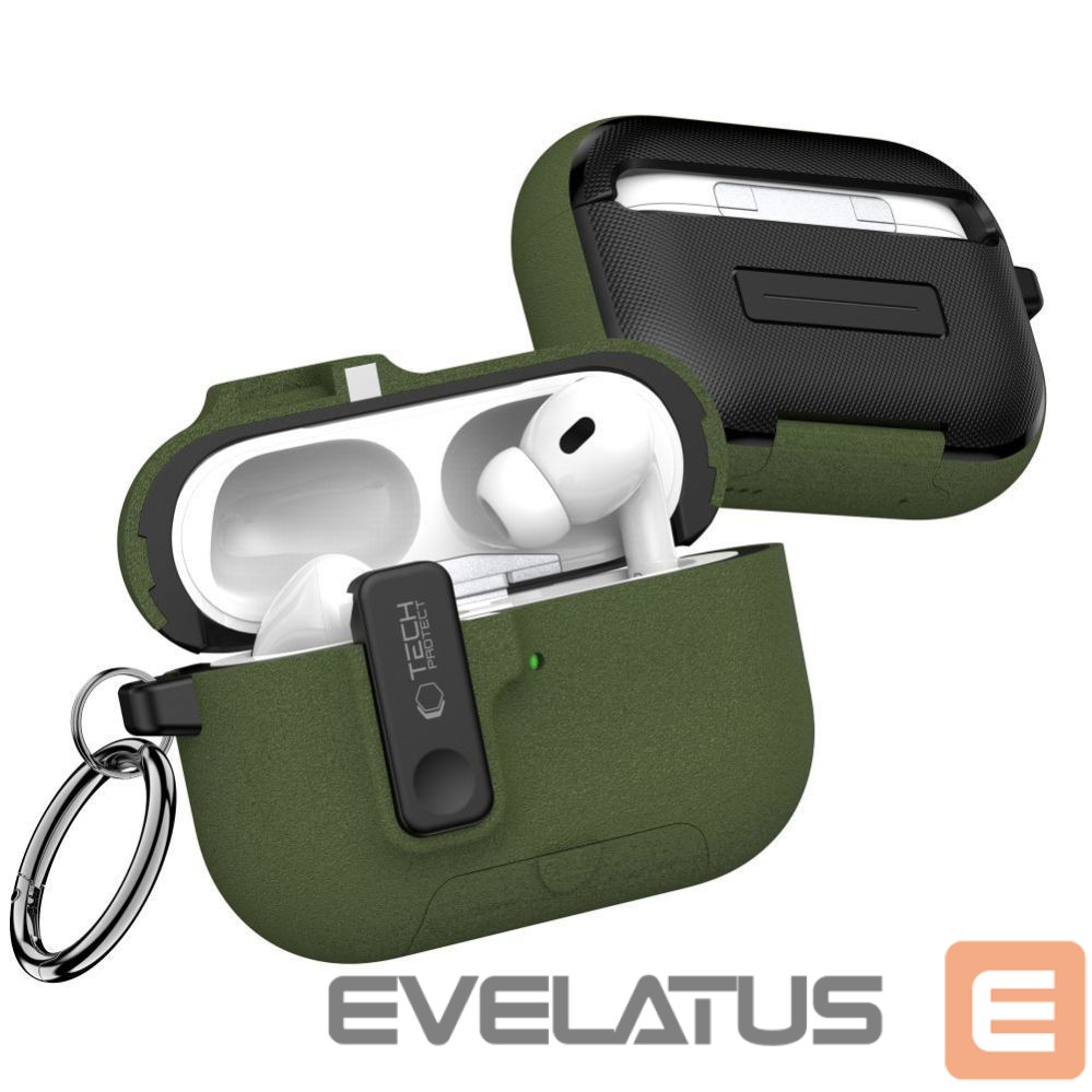 Kitos prekės Tech-Protect Tech-Protect Slim Hook Case for AirPods Pro 3 - Green