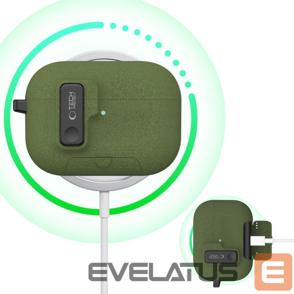 Kitos prekės Tech-Protect Tech-Protect Slim Hook Case for AirPods Pro 3 - Green