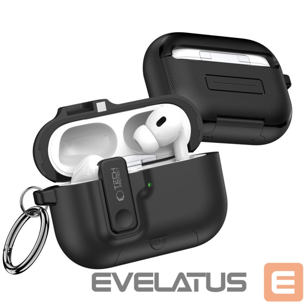 Kitos prekės Tech-Protect Tech-Protect Slim Hook Case for AirPods Pro 3 - Black