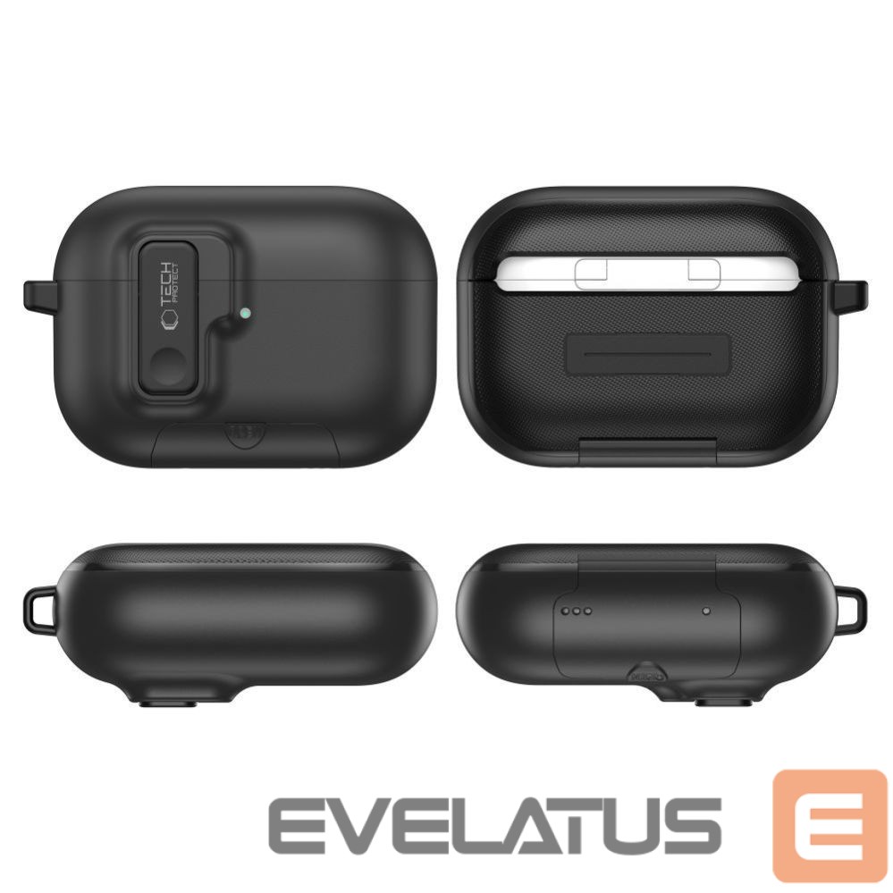 Kitos prekės Tech-Protect Tech-Protect Slim Hook Case for AirPods Pro 3 - Black