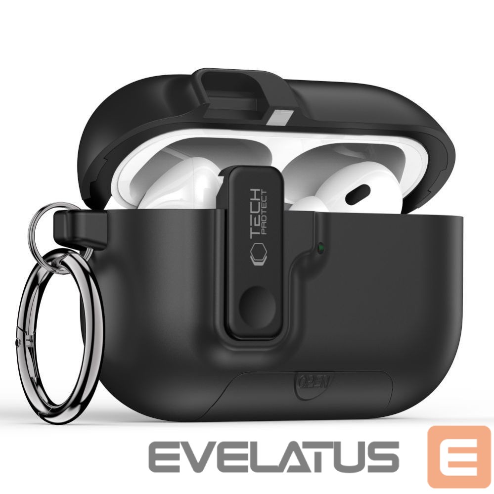 Kitos prekės Tech-Protect Tech-Protect Slim Hook Case for AirPods Pro 3 - Black