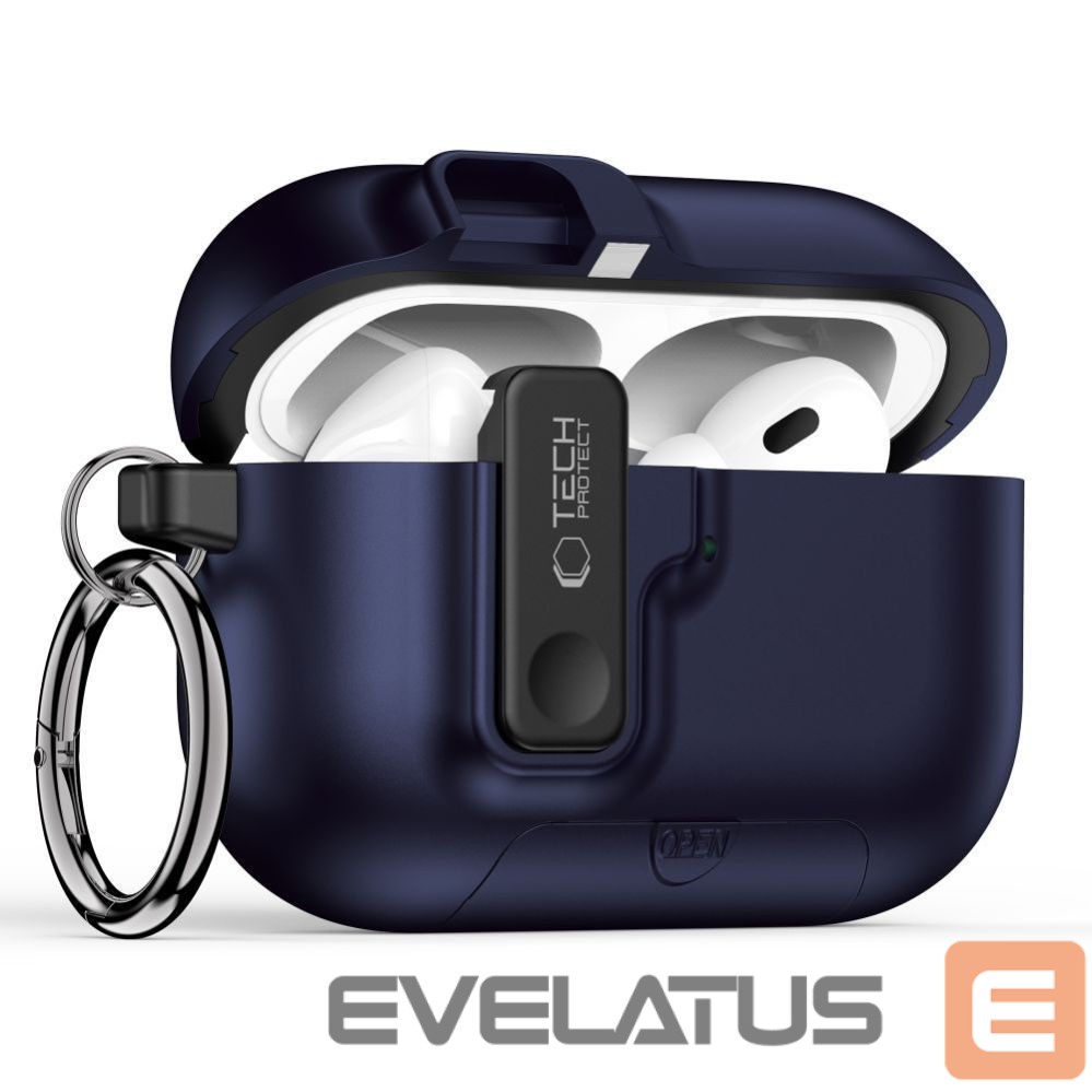 Kitos prekės Tech-Protect Tech-Protect Slim Hook Case for AirPods Pro 3 - Navy Blue