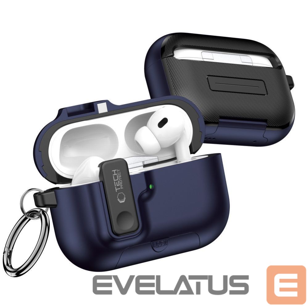 Kitos prekės Tech-Protect Tech-Protect Slim Hook Case for AirPods Pro 3 - Navy Blue