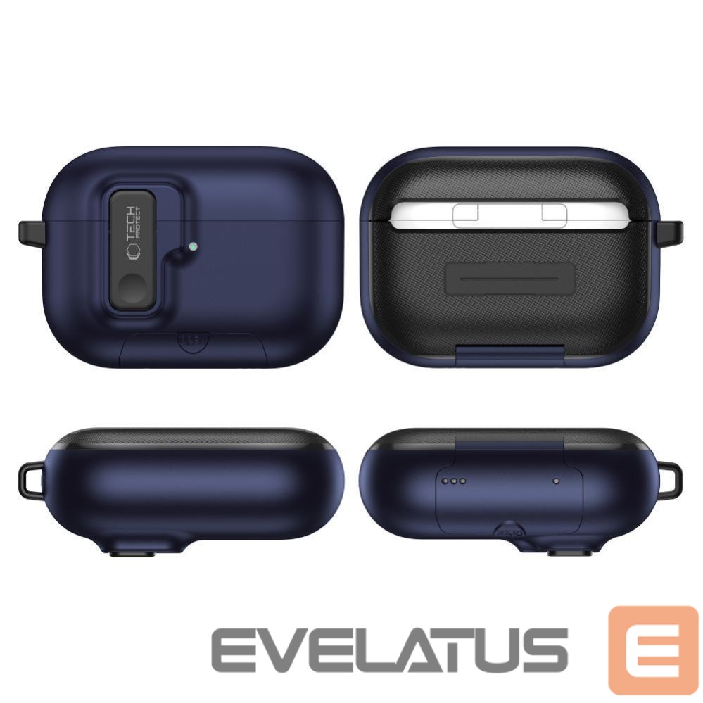Kitos prekės Tech-Protect Tech-Protect Slim Hook Case for AirPods Pro 3 - Navy Blue