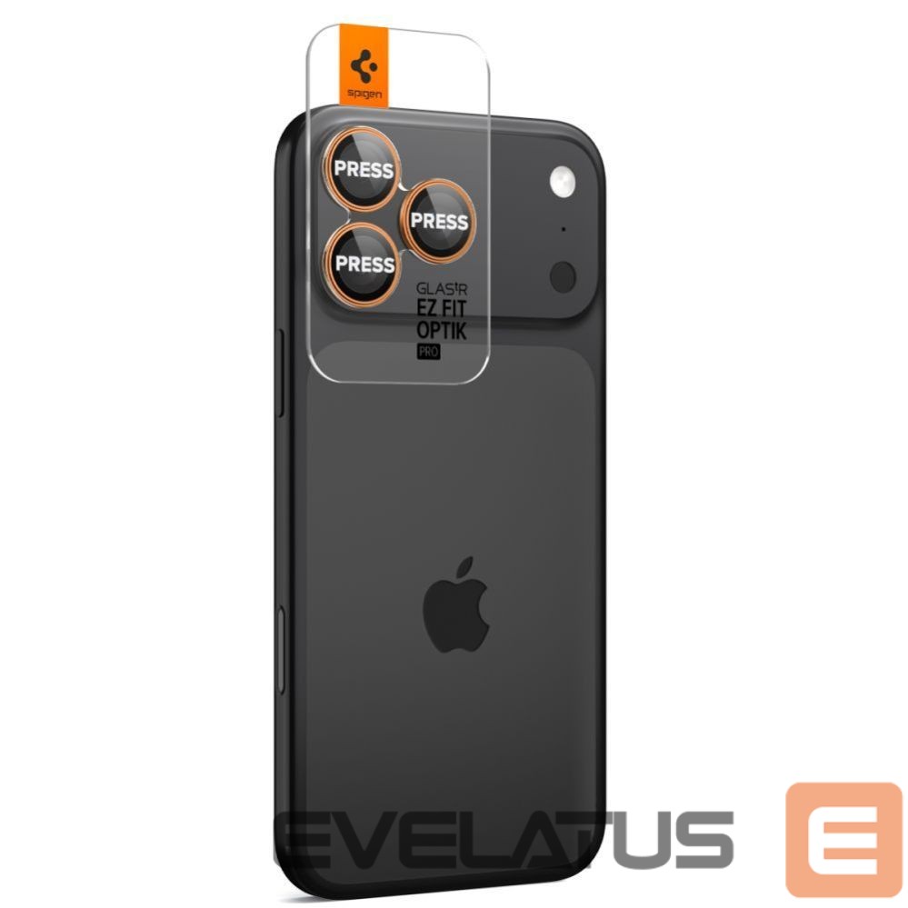 Kitos prekės Spigen Spigen Optik Pro Camera Lens Glass for iPhone 16 Pro / Max / 17 Pro / Max - Orange