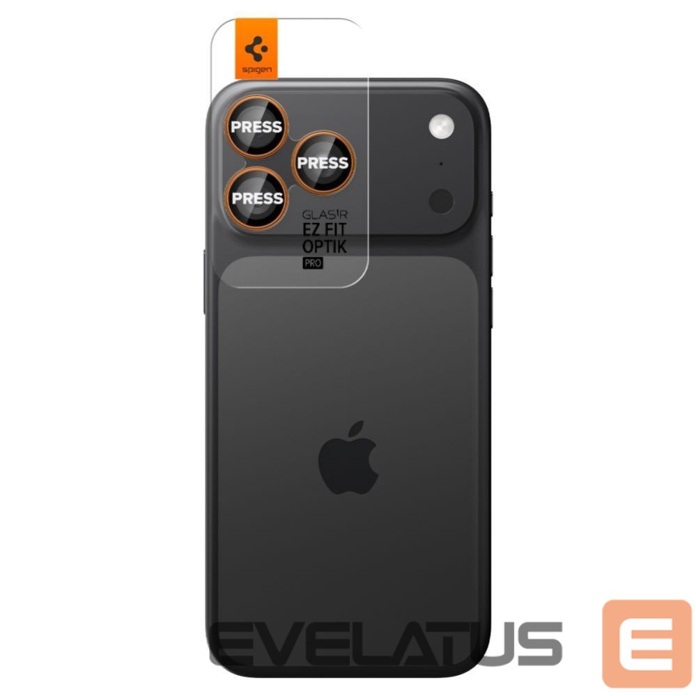 Kitos prekės Spigen Spigen Optik Pro Camera Lens Glass for iPhone 16 Pro / Max / 17 Pro / Max - Orange