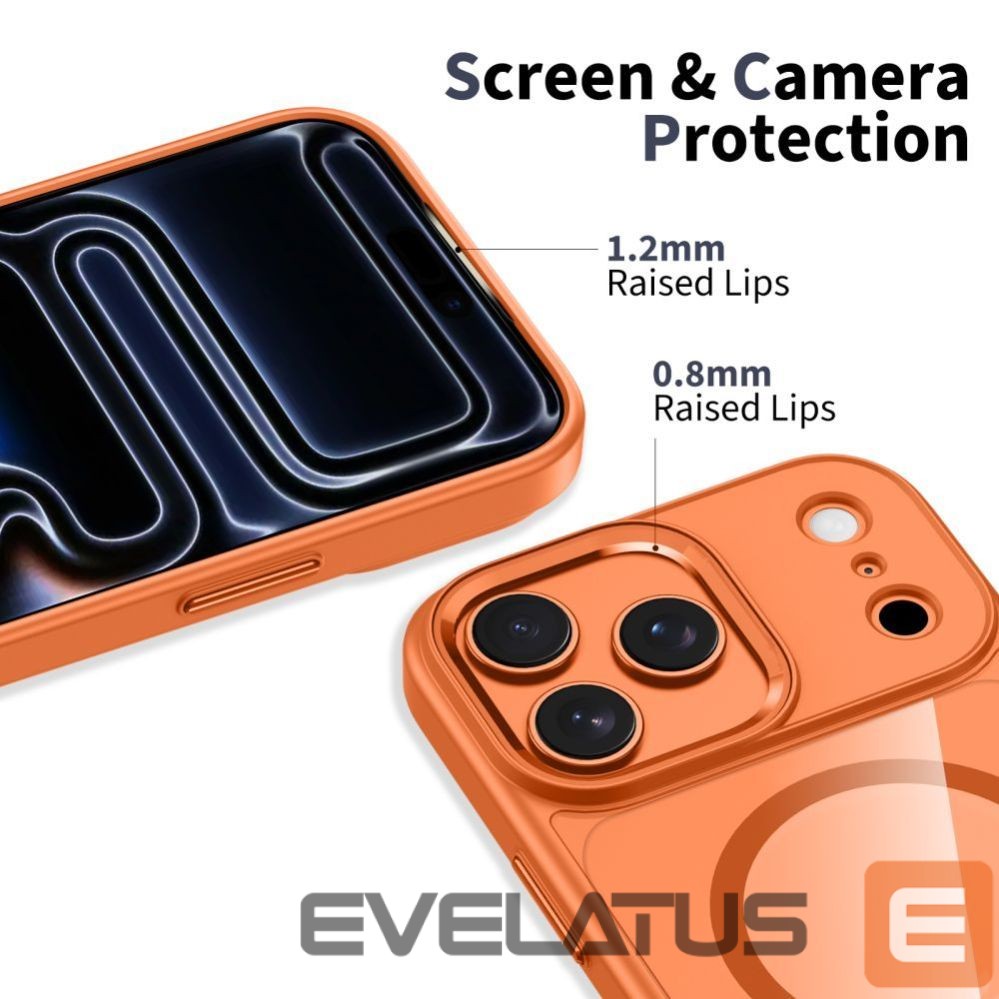 Kitos prekės Tech-Protect Tech-Protect MagMat MagSafe Case for iPhone 17 Pro - Transparent Orange