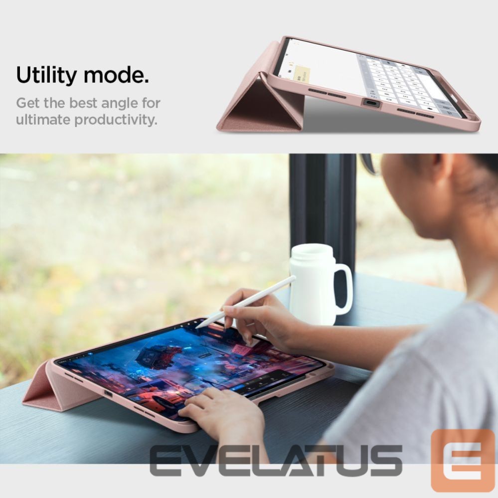 Kitos prekės Spigen Spigen Urban Fit Case for iPad Pro 11" 5 / 6 / 2024-2025 - Pink