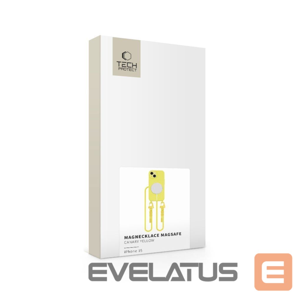 Kitos prekės Tech-Protect Tech-Protect Magnecklace MagSafe Case for iPhone 15 - Yellow