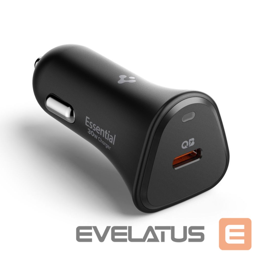 Kitos prekės Spigen Spigen Essential EV301 30W Car Charger - Black