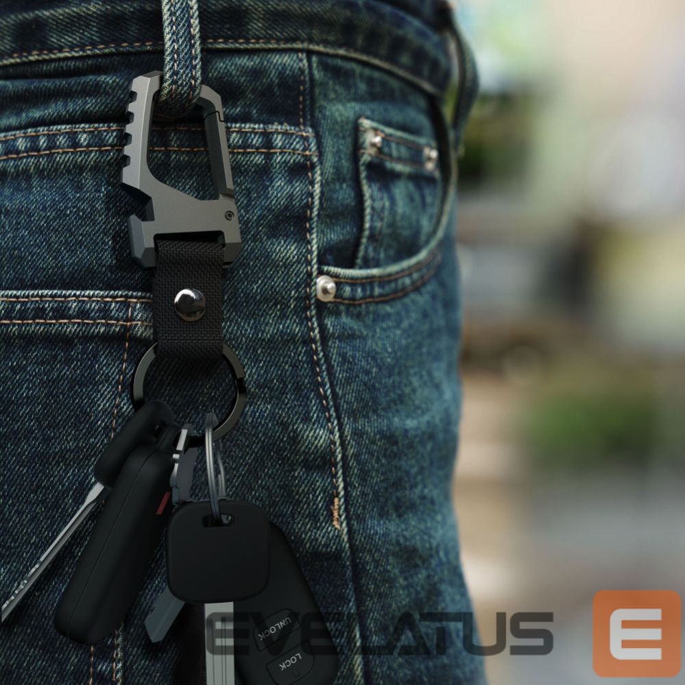 Kitos prekės Tech-Protect Tech-Protect Slidelock Keychain - Black and Gray