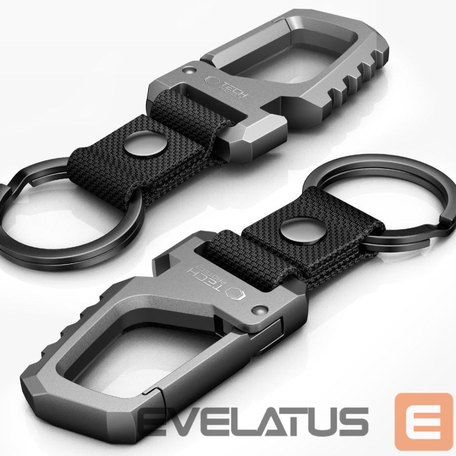 Kitos prekės Tech-Protect Tech-Protect Slidelock Keychain - Black and Gray