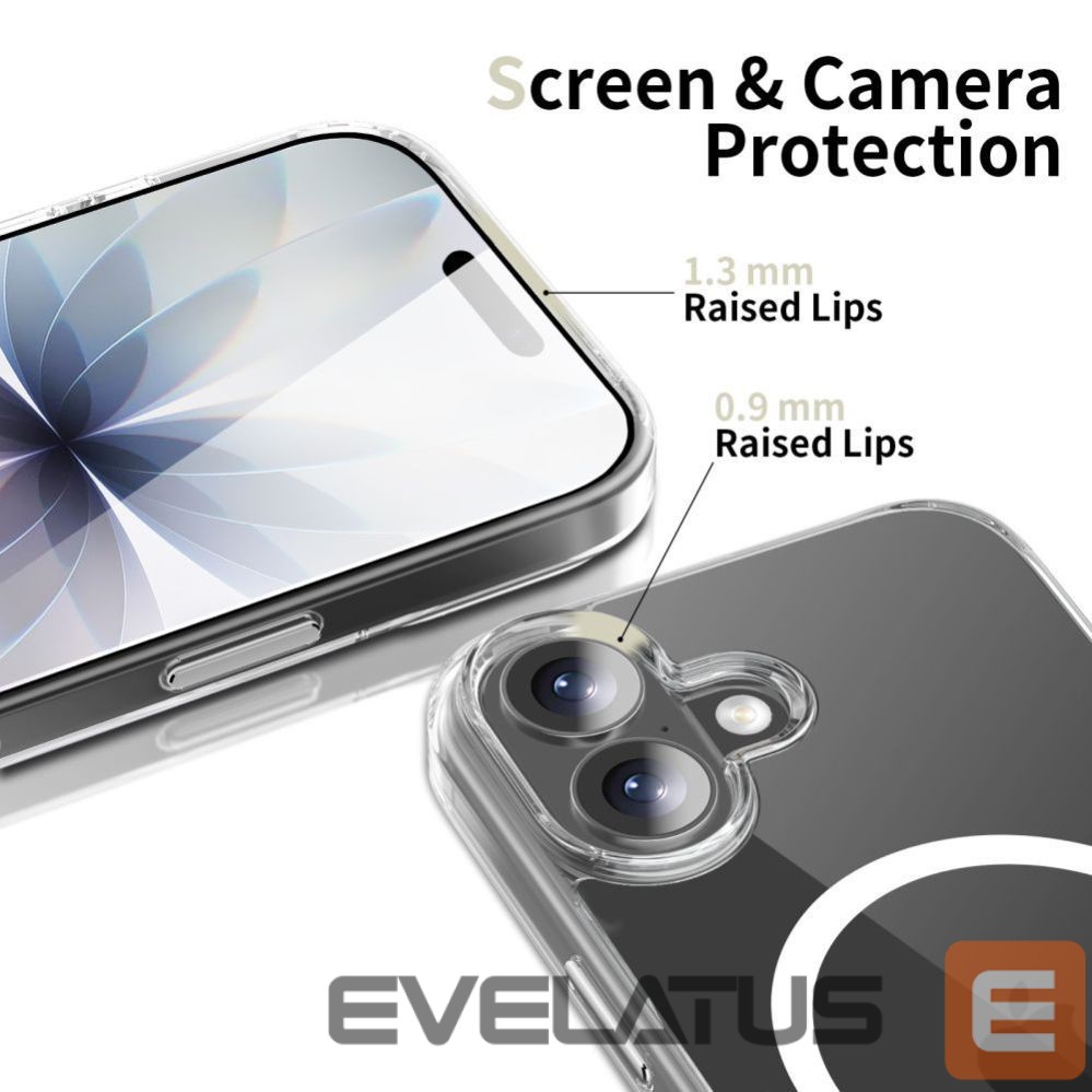 Kitos prekės Tech-Protect Tech-Protect Flexair Hybrid CC MagSafe Case for iPhone 17 - Clear