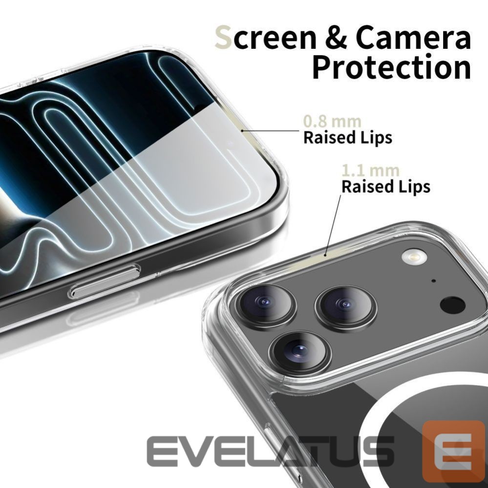 Kitos prekės Tech-Protect Tech-Protect Flexair Hybrid CC MagSafe Case for iPhone 17 Pro - Clear