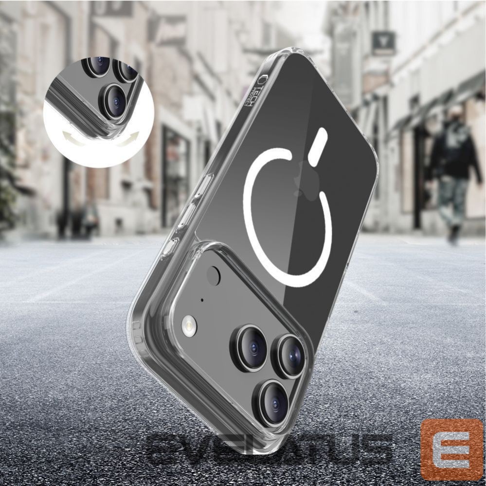 Kitos prekės Tech-Protect Tech-Protect Flexair Hybrid CC MagSafe Case for iPhone 17 Pro - Clear