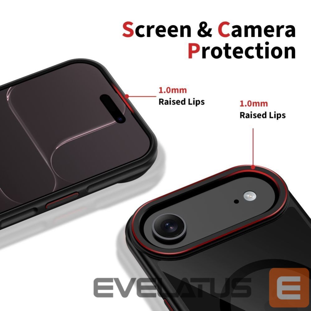 Kitos prekės Tech-Protect Tech-Protect MagHybrid MagSafe Case for iPhone Air - Black and Red