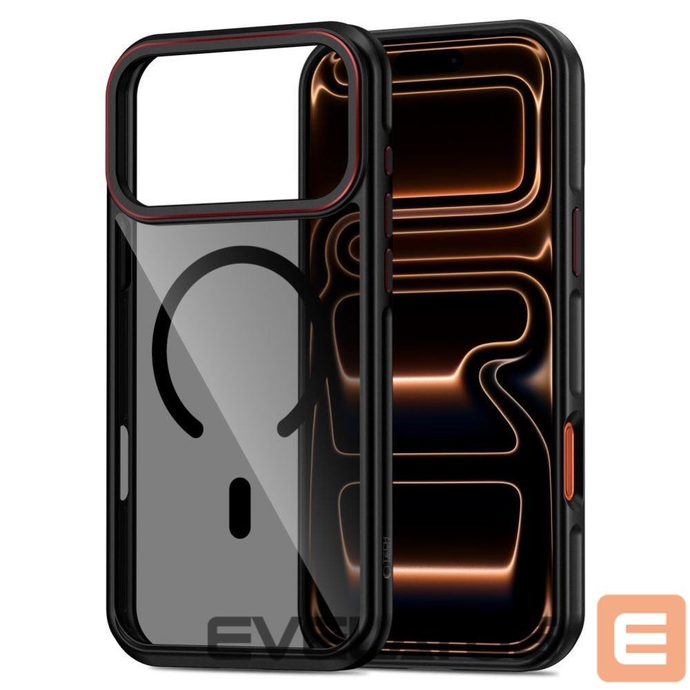 Kitos prekės Tech-Protect Tech-Protect MagHybrid MagSafe Case for iPhone 17 Pro Max - Black and Red