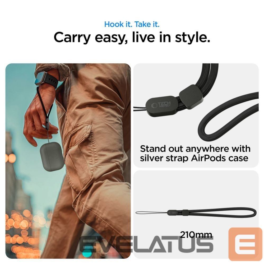 Kitos prekės Tech-Protect Tech-Protect NaturalFit Case for AirPods Pro 3 - Green