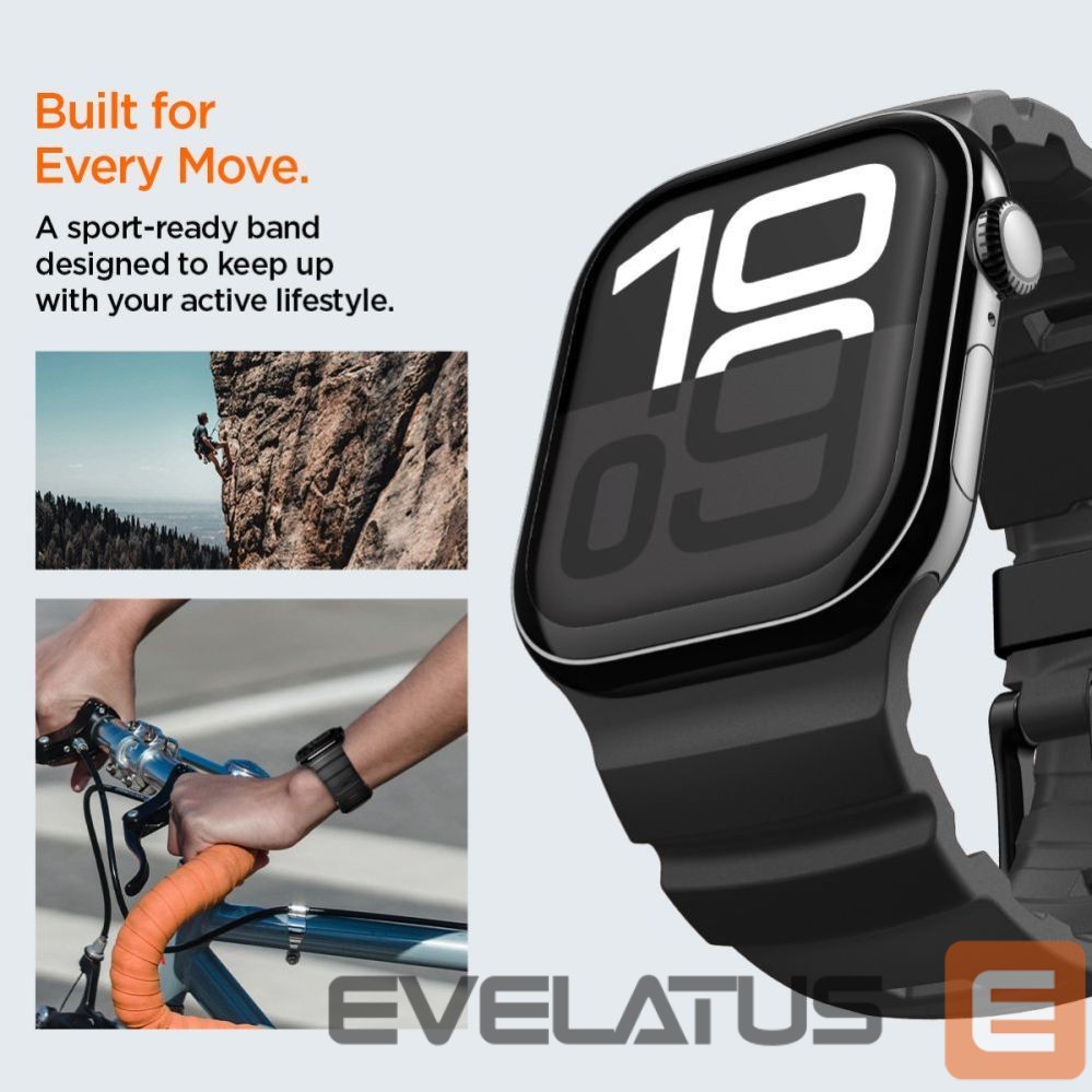Kitos prekės Spigen Spigen WBS2 Strap for Apple Watch 44 / 45 / 46 / 49 mm - Black