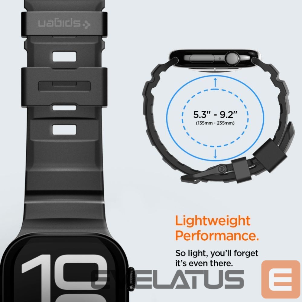 Kitos prekės Spigen Spigen WBS2 Strap for Apple Watch 44 / 45 / 46 / 49 mm - Black