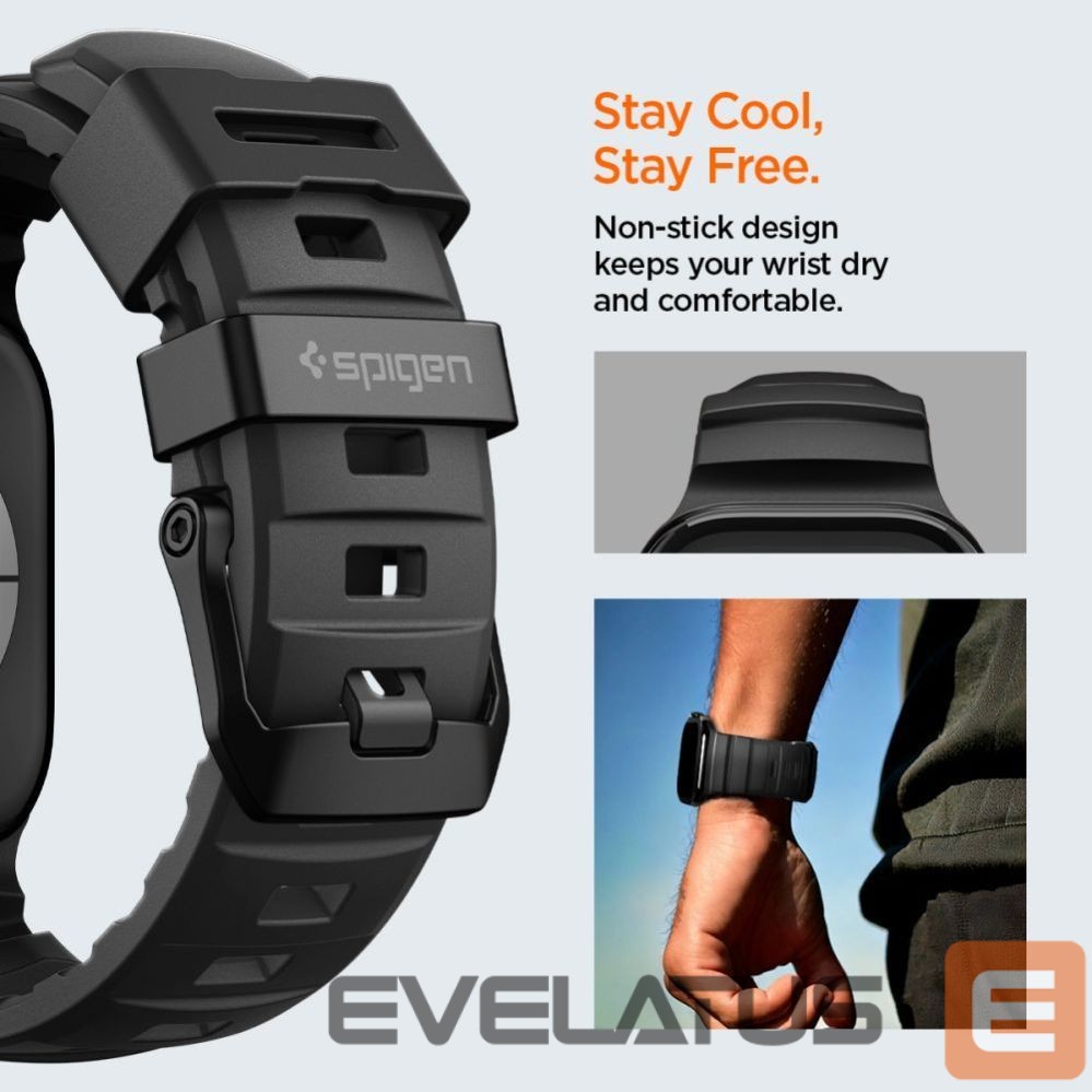 Kitos prekės Spigen Spigen WBS2 Strap for Apple Watch 44 / 45 / 46 / 49 mm - Black