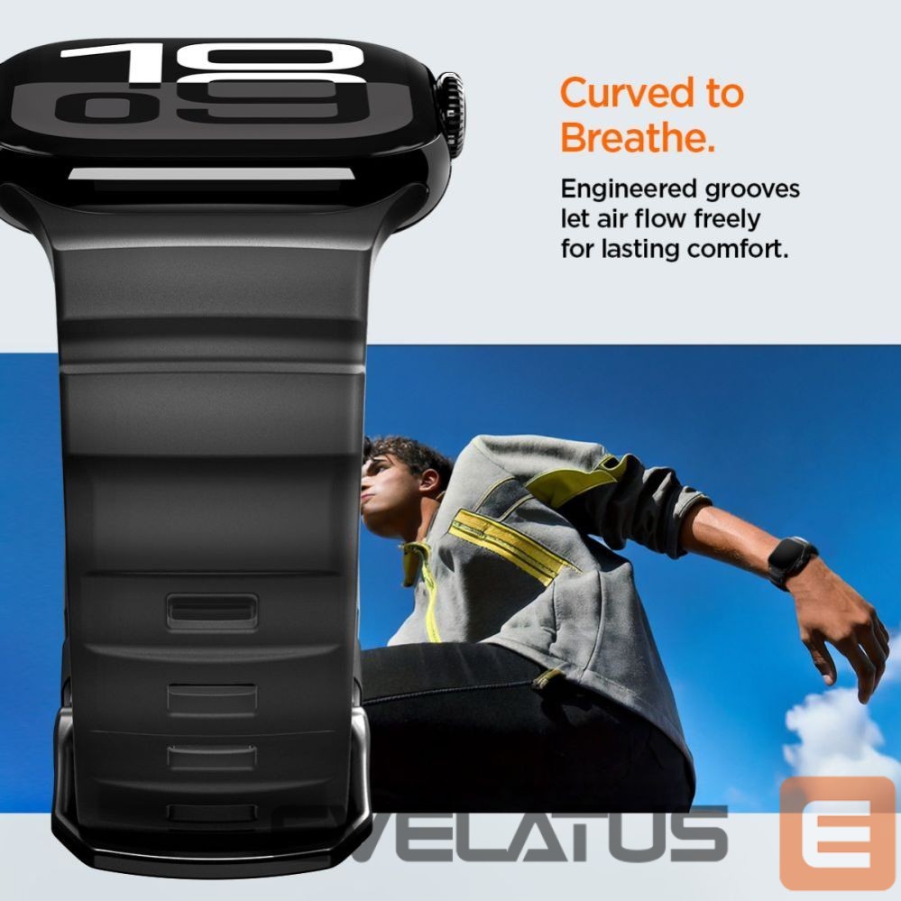 Kitos prekės Spigen Spigen WBS2 Strap for Apple Watch 44 / 45 / 46 / 49 mm - Black