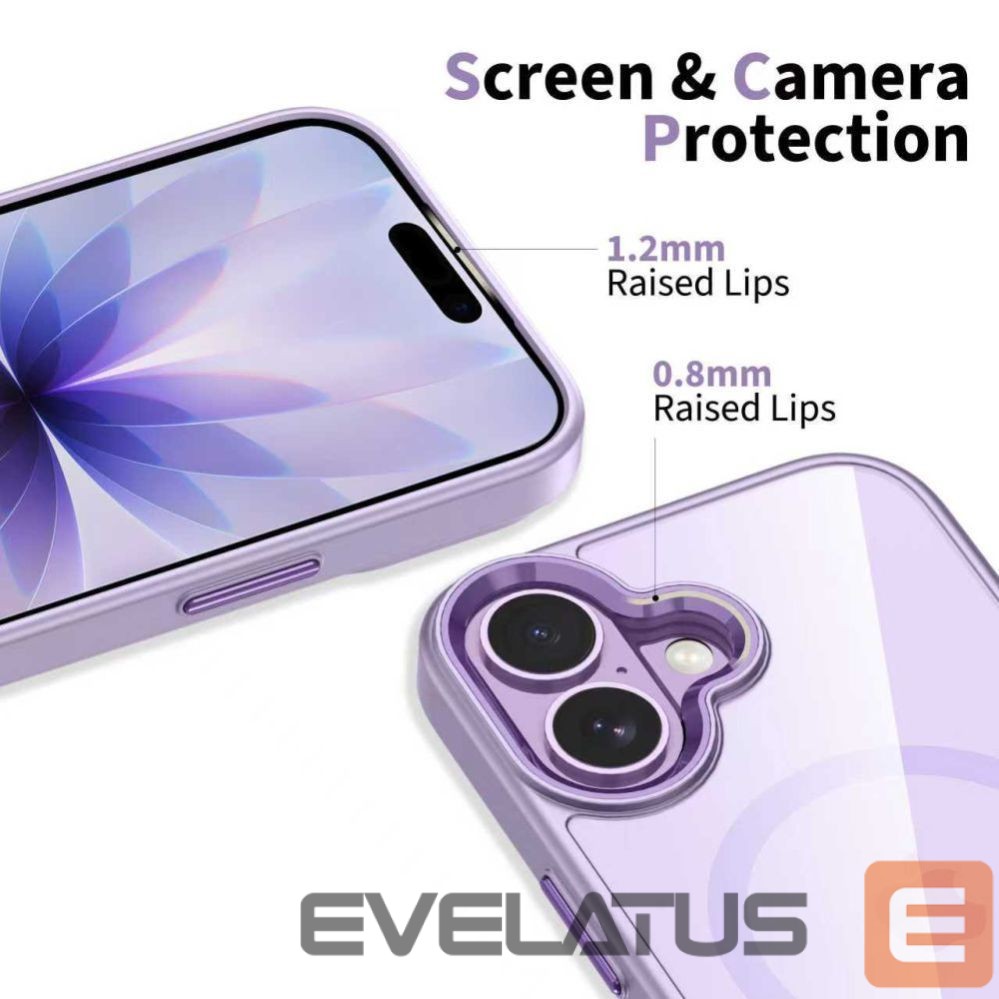 Kitos prekės Tech-Protect Tech-Protect MagMat MagSafe Case for iPhone 17 - Transparent Purple
