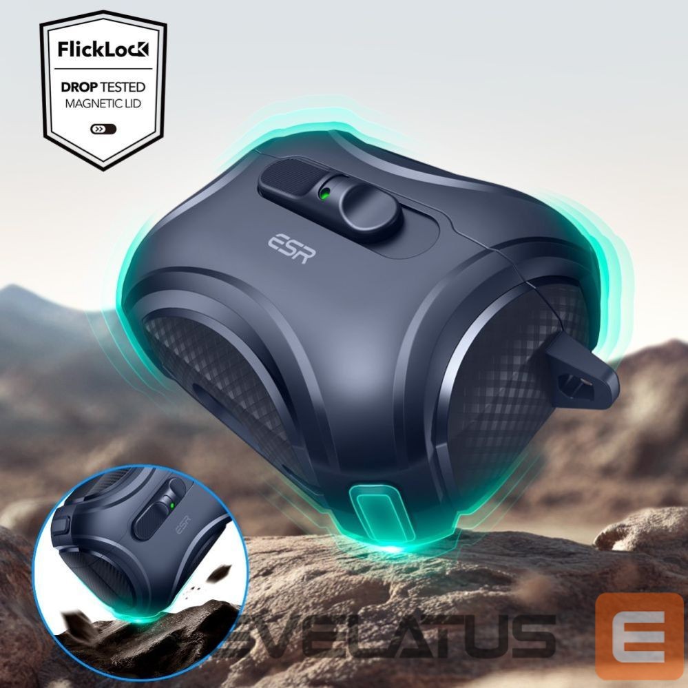 Kitos prekės ESR ESR Cyber FlickLock MagSafe Case for AirPods Pro 3 - Navy Blue